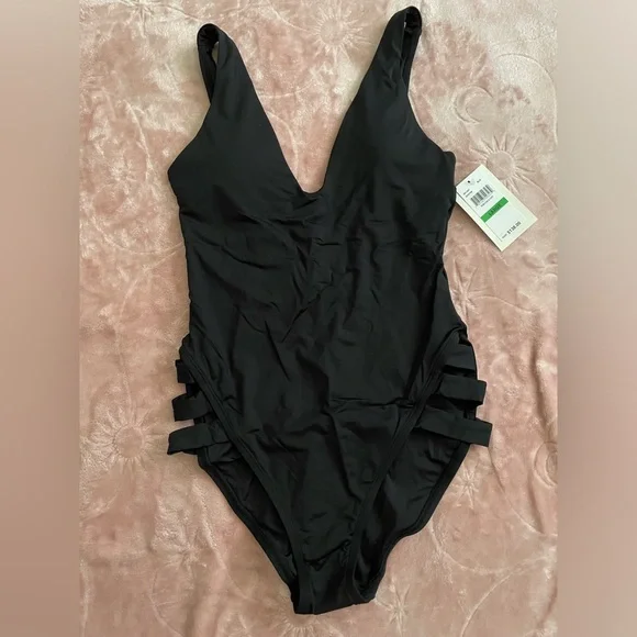 BECCA Prism High Leg One Piece Swimsuit-Scoop Neck, Open Back Design - Picture 8 of 9